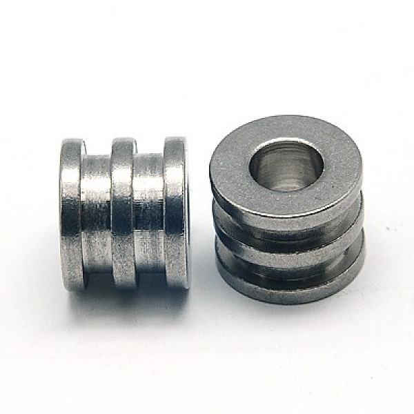 

PandaHall Stainless Steel Color, 12.5x10mm 304 Stainless Steel Column