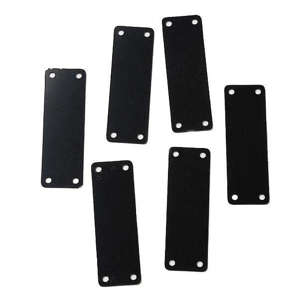 

PandaHall (Defective Closeout Sale: Have Scratch), 201 Stainless Steel Connector Charms, Stamping Blank Tags, Rectangle, Black, 76x25x1mm...