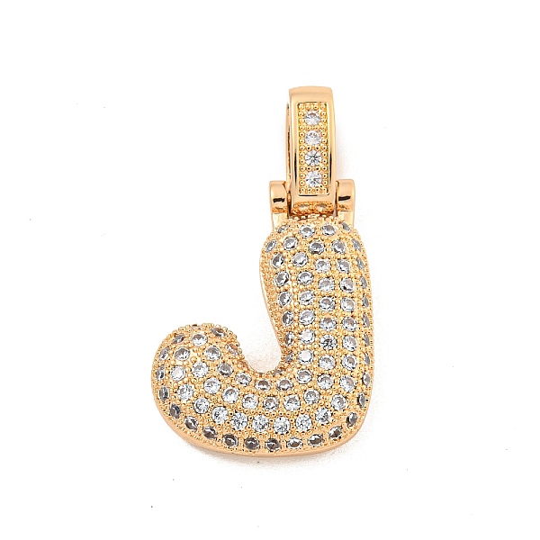 Pendenti in zirconi cubici trasparenti in micro pavè di ottone