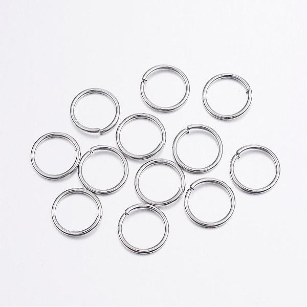 

PandaHall 304 Stainless Steel Open Jump Rings, Stainless Steel Color, 12x1.2mm, Inner Diameter: 10mm 304 Stainless Steel