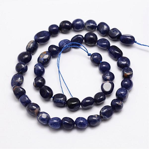 

PandaHall Natural Sodalite Bead Strands, Tumbled Stone, Nuggets, 9~11x9~11mm, Hole: 1mm, about 15.74 inch Sodalite Nuggets