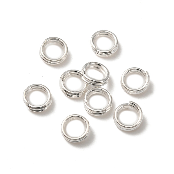 PandaHall Brass Split Rings, Lead Free & Cadmium Free, Double Loops Jump Rings, 925 Sterling Silver Plated, 21 Gauge, 5x2mm, Inner Diameter...