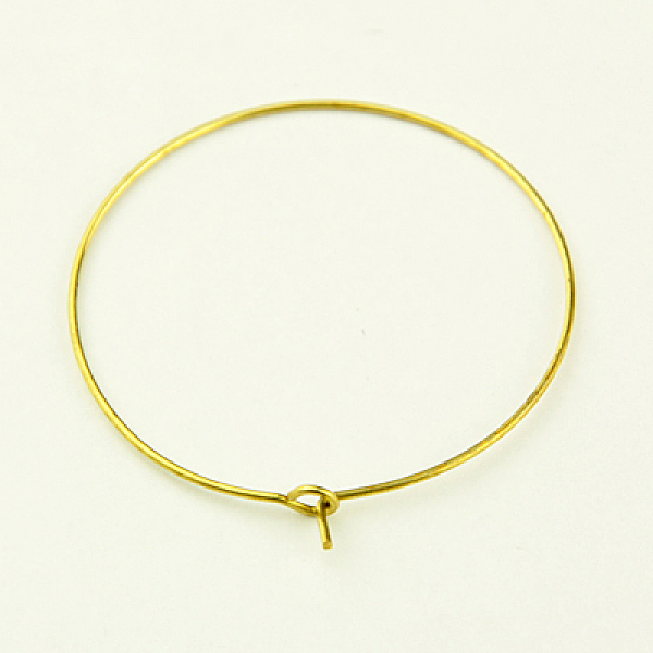 

PandaHall Brass Wine Glass Charm Rings Hoop Earring Findings, DIY Material for Basketball Wives Hoop Earrings, Golden, 21 Gauge, 35x0.7mm...