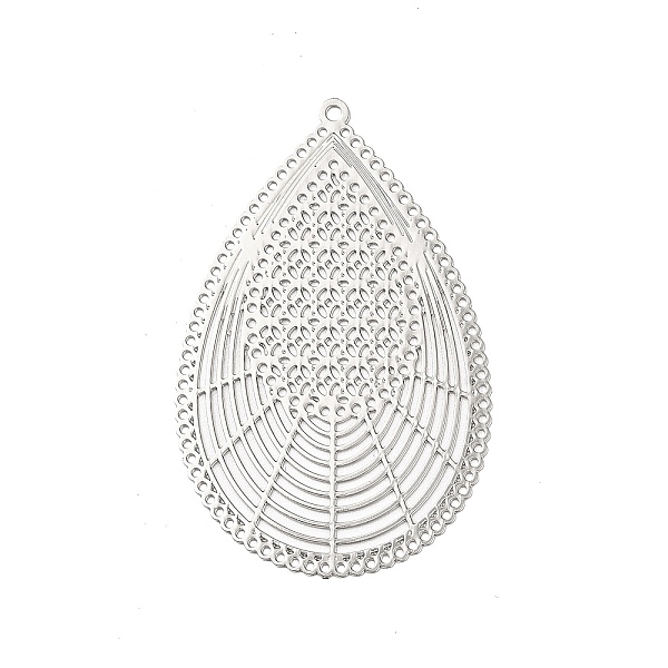 

PandaHall Rack Plating Brass Filigree Pendants, Long-Lasting Plated, Teardrop Charms, Platinum, 41.5x26.5x0.3mm, Hole: 0.6mm & 1.2mm Brass...