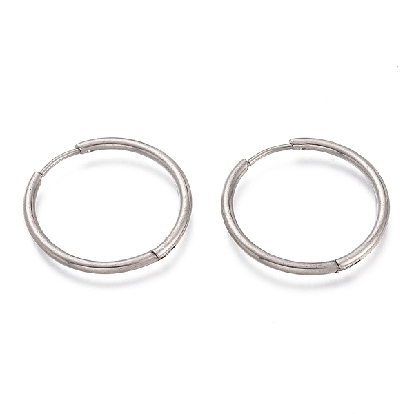 

PandaHall 201 Stainless Steel Huggie Hoop Earrings, with 304 Stainless Steel Pin, Hypoallergenic Earrings, Ring, Stainless Steel Color...