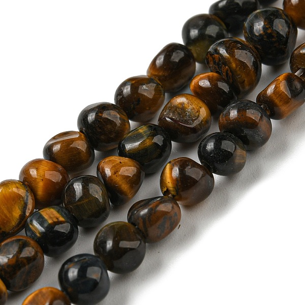 

PandaHall Natural Tiger Eye Bead Strands, Tumbled Stone, Nuggets, 3~7.5x4.5~6x3~6mm, Hole: 1mm, about 61~66pcs/strand, 15.16''~15.35''...