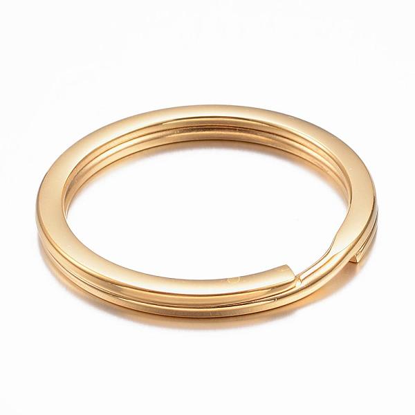 

PandaHall Ion Plating(IP) 304 Stainless Steel Split Key Rings, Keychain Clasp Findings, Golden, 30x2.5mm 304 Stainless Steel Ring