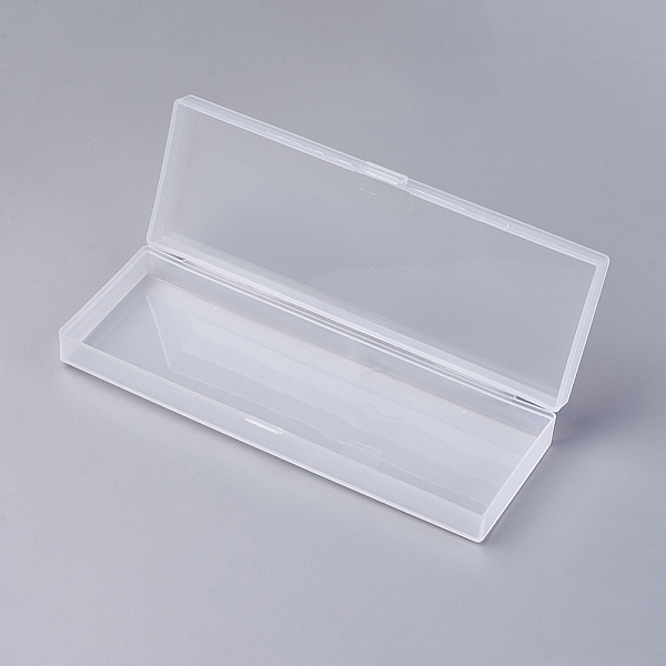 

PandaHall Plastic Pencil Case Pen Box, Clear, 18.3x6.55x2.4cm Plastic Clear