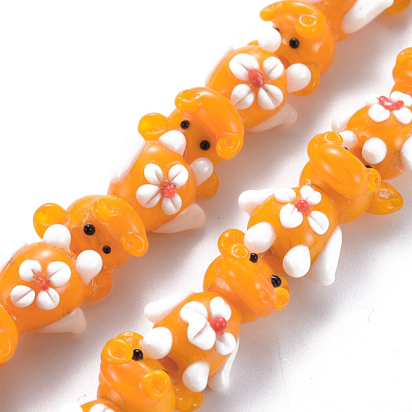 

PandaHall Handmade Bumpy Lampwork Beads Strands, Hippo, Orange, 25~26x16~18x13~15mm, Hole: 3mm, about 22pcs/strand, 18.9 inch(48cm) Lampwork...