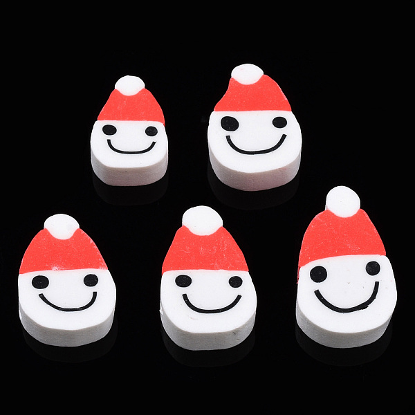 

PandaHall Handmade Polymer Clay Beads, Santa Claus/Father Christmas, Red, 9~14x7~9x4~4.5mm, Hole: 1.2~1.5mm Polymer Clay Others Red