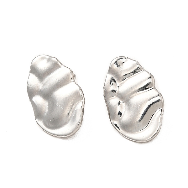 

PandaHall 304 Stainless Steel Stud Earrings, with Vertical Loops, Leaf, Stainless Steel Color, 19x12mm, Hole: 2.5mm, Pin: 0.8mm 304...