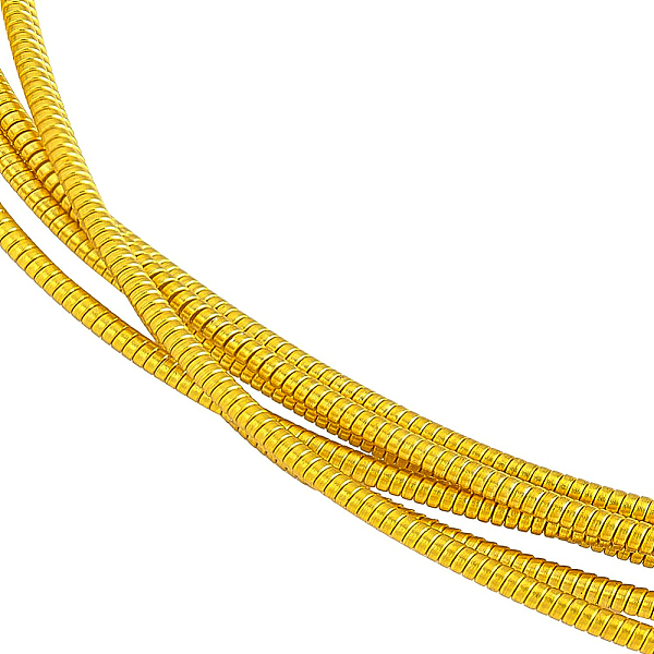 

PandaHall BENECREAT 0.8mm French Bullion Wire 6 Yards Matte Gold Hard Round Copper French Metalic Wire with Storage Box for Embroidery...