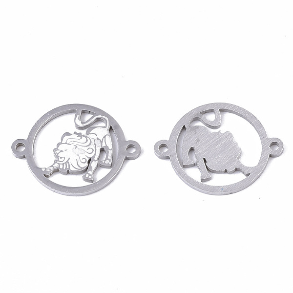 

PandaHall 201 Stainless Steel Links connectors, Constellations, Flat Round, Stainless Steel Color, Leo, 21x16x1mm, Hole: 1.4mm 201 Stainless...