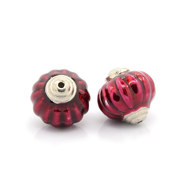 

PandaHall CCB Plastic Enamel Lantern Beads, Platinum, Crimson, 28x27mm, Hole: 3mm Plastic Lantern Pink