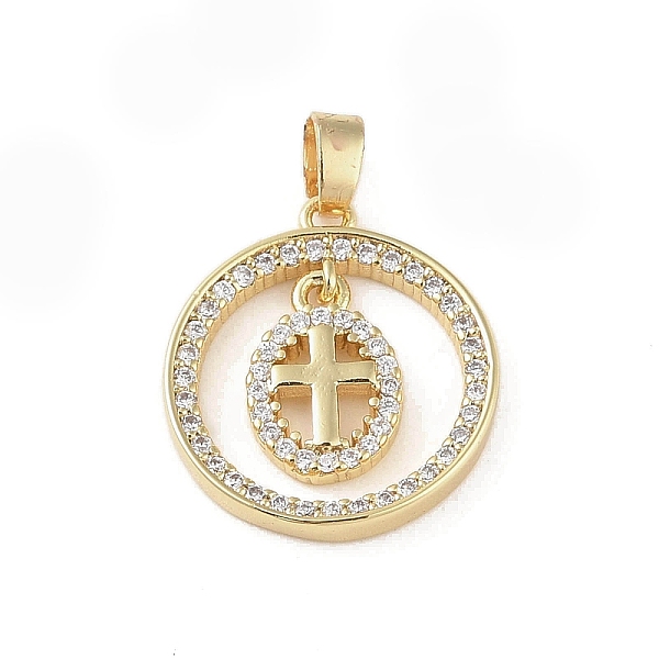 

PandaHall Real 18K Gold Plated Brass Micro Pave Cubic Zirconia Pendants, Cross, Clear, 20x18x2.5mm, Hole: 4.5x3mm Brass+Cubic Zirconia Cross...