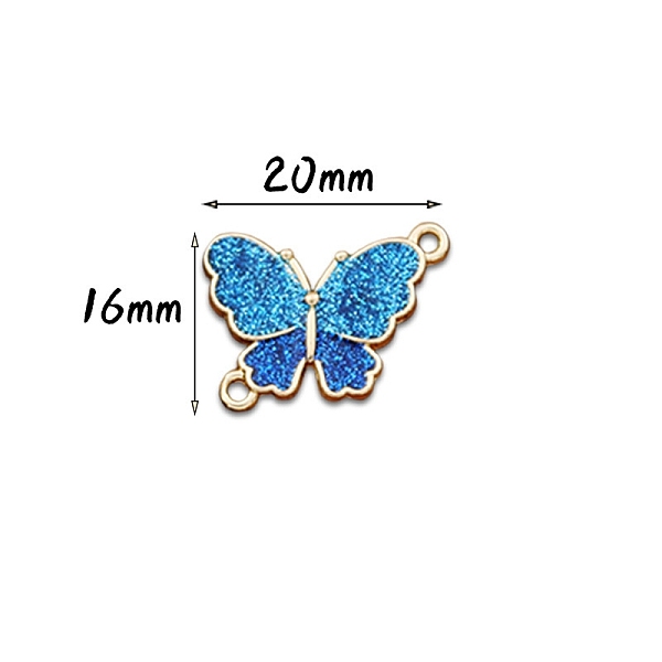 

PandaHall Zinc Alloy Enamel Pendants, Butterfly, Blue, 16x20mm, Hole: 1.5mm Alloy+Enamel Butterfly Blue