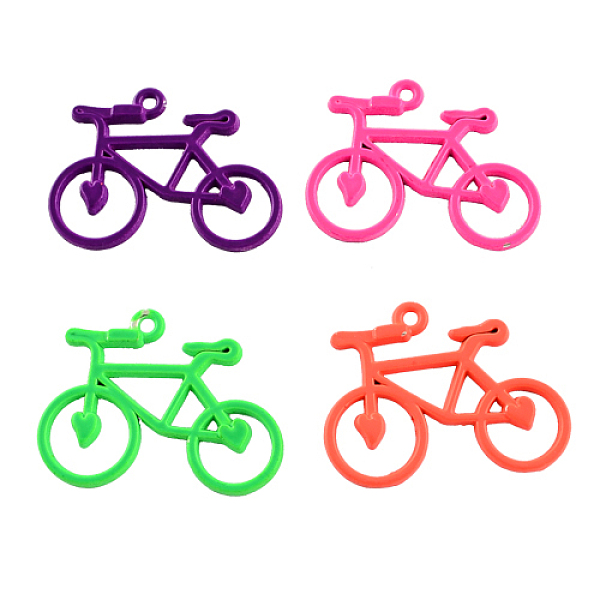 

PandaHall Lovely Bicycle Pendants for Necklace Making, Spray Painted Alloy Pendants, Cadmium Free & Lead Free, Bike, Mixed Color, 31x24x2mm..., Multicolor