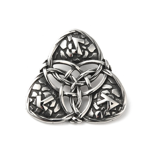 

PandaHall 304 Stainless Steel Manual Polishing Pendants, Triple Horn, Antique Silver, 29x30x2.5mm, Hole: 5x8mm 304 Stainless Steel Others