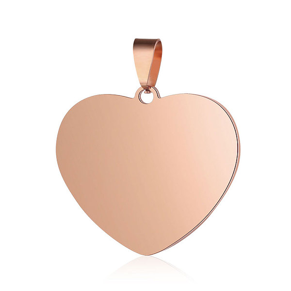 

PandaHall 201 Stainless Steel Stamping Blank Tag Pendants, Manual Polishing, Heart, Rose Gold, 38.5x35x2mm, Hole: 4x7mm 201 Stainless Steel...