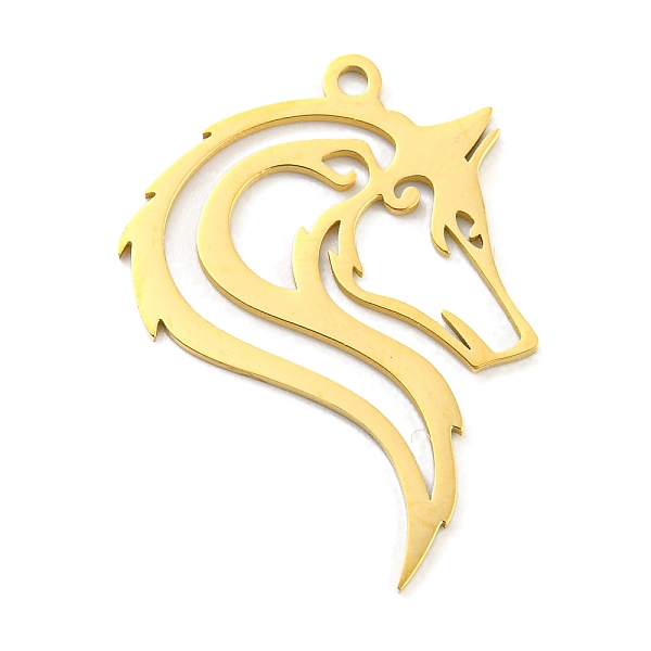 

PandaHall 304 Stainless Steel Pendants, Laser Cut, Wolf Head Charm, Golden, 28x20x1mm, Hole: 1.4mm 304 Stainless Steel Wolf