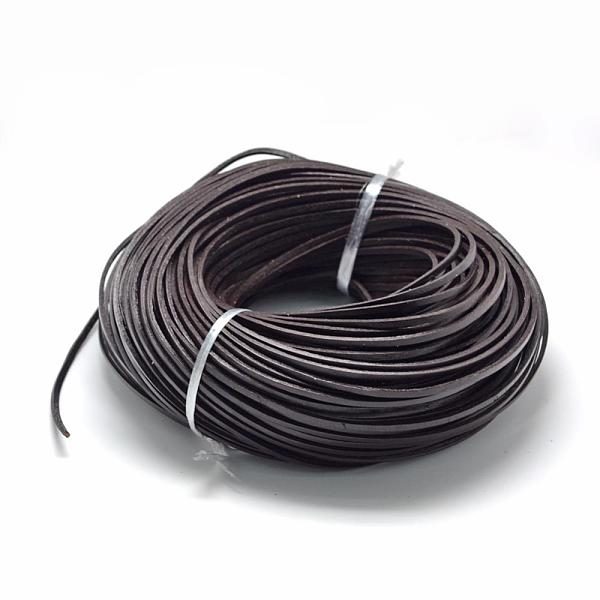 

PandaHall Flat Leather Cords, DIY Rope for Bracelet Necklace Jewelry Making, Coconut Brown, 3x2mm, about 100yards/bundle(300 feet/bundle)...