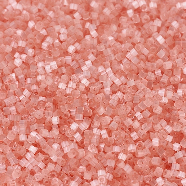 

PandaHall MIYUKI Delica Beads, Cylinder, Japanese Seed Beads, 11/0, (DB0825) Salmon Silk Satin, 1.3x1.6mm, Hole: 0.8mm, about 10000pcs/bag..., Pink
