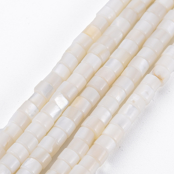 

PandaHall Natural Freshwater Shell Beads Strands, Column, Seashell Color, 4x3mm, Hole: 0.8mm, about 126~132pcs/strand, 14.57 inch~15.75 inch...