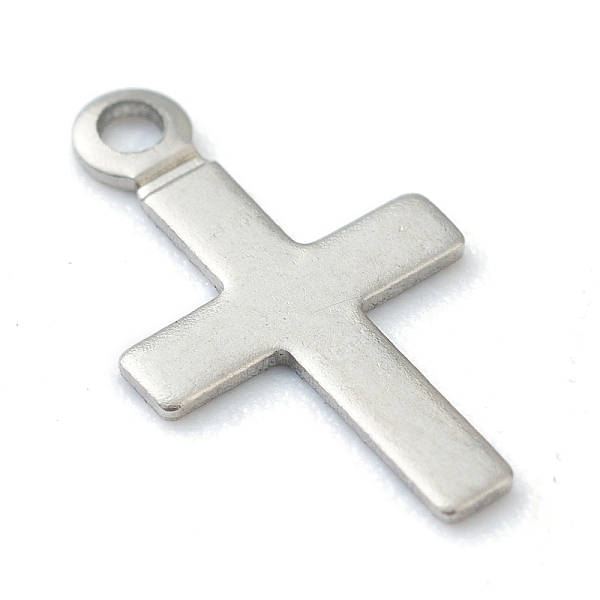 

PandaHall 304 Stainless Steel Tiny Cross Charms, Laser Cut, Stainless Steel Color, 10x6x0.4mm, Hole: 0.9mm 304 Stainless Steel Cross