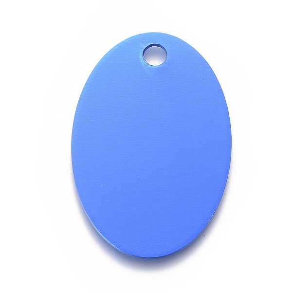 

PandaHall Pet Aluminium Pendants, Stamping Blank Tag, Oval, Blue, 38x25x1mm, Hole: 3.5mm Aluminum Oval Blue