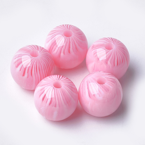 

PandaHall Resin Beads, Round, Pink, 16x15.5mm, Hole: 2.5mm Resin Round Pink