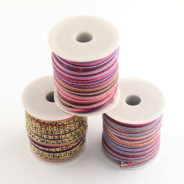 

PandaHall Ethnic Cord Cloth Cord, Random Single Color or Random Mixed Color, 6~7mm, about 8.74 yards(8m)/roll Cloth Multicolor