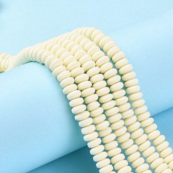 

PandaHall Handmade Polymer Clay Beads Strands, for DIY Jewelry Crafts Supplies, Flat Round, Beige, 6~7x3mm, Hole: 1.5mm, about..., Yellow