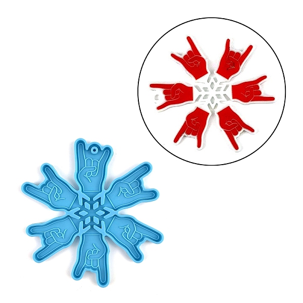 

PandaHall Christmas Themed Decoration Accessories Silicone Molds, Resin Casting Molds, for UV Resin, Epoxy Resin Craft Making, I Love You...
