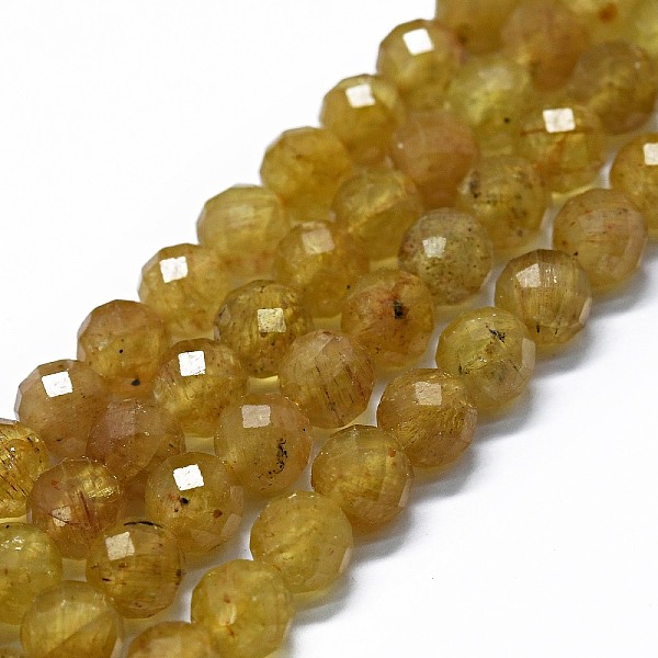 

PandaHall Natural Yellow Apatite Beads Strands, Faceted(64 Facets), Round, 6mm, Hole: 0.8mm, about 62~67pcs/strand, 15.16~15.55 inch...