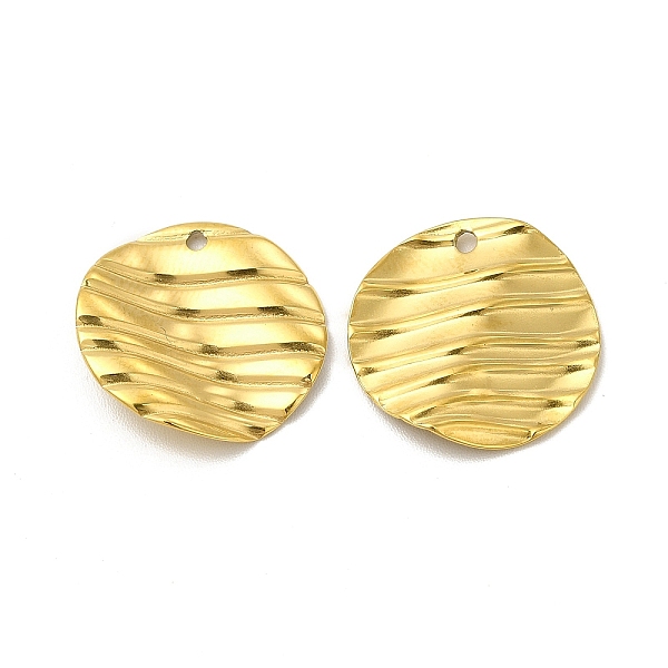 

PandaHall Ion Plating(IP) 304 Stainless Steel Pendants, Flat Round Charm, Real 18K Gold Plated, 17x2.5mm, Hole: 1.4mm 304 Stainless Steel...