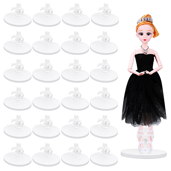 

PandaHall Plastic Adjustable Doll Stands, White, Oval, 9.75x7.85x6cm Plastic Oval White