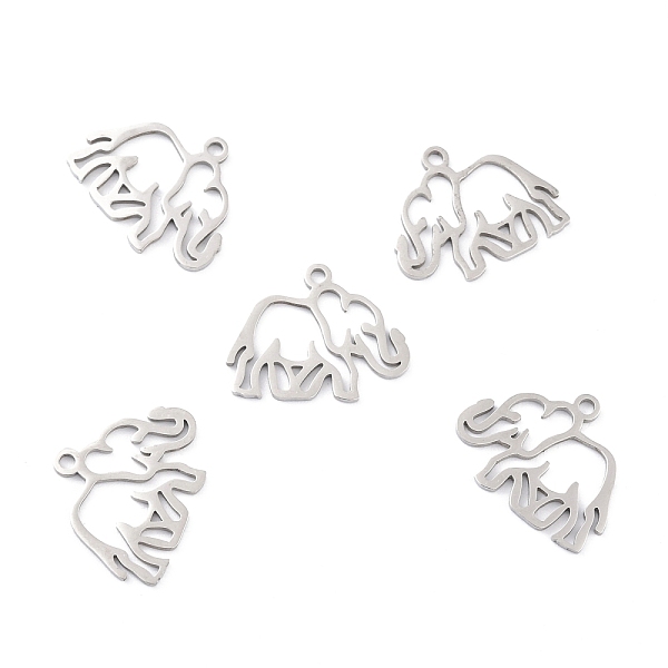

PandaHall 201 Stainless Steel Pendants, Elephant, Stainless Steel Color, 16x20x1mm, Hole: 1.6mm 201 Stainless Steel Elephant
