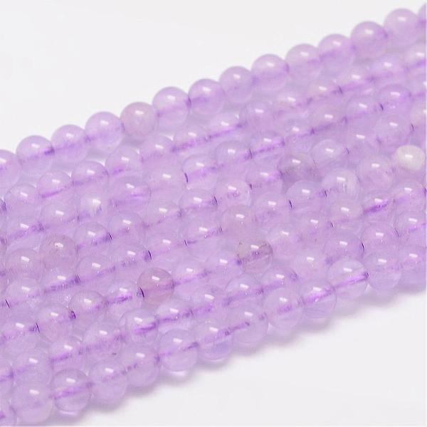 

PandaHall Natural Amethyst Beads Strands, Round, Violet, 5mm, Hole: 0.8mm, about 78pcs/strand, 16 inch Amethyst Round Purple