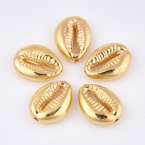 

PandaHall CCB Plastic Beads, Cowrie Shell Shape, Golden, 18x13.5x5.5mm, Hole: 1.8mm, about 700pcs/500g Plastic Shell Shape