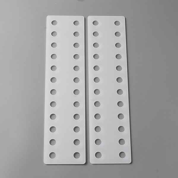 

PandaHall 24-Position Acrylic Thread Winding Boards, Rectangle Floss Bobbin, Thread Organizer Card for Cross-Stitch, Clear, 300x76x3mm, Hole...