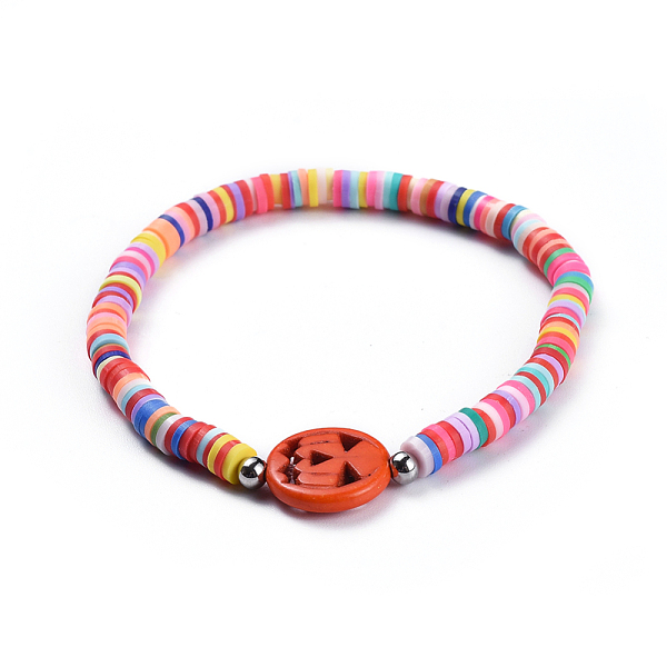 

PandaHall Handmade Polymer Clay Heishi Beads Braided Bracelets, with Synthetic Turquoise(Dyed) Beads, Brass Bead Spacers and Nylon Thread...