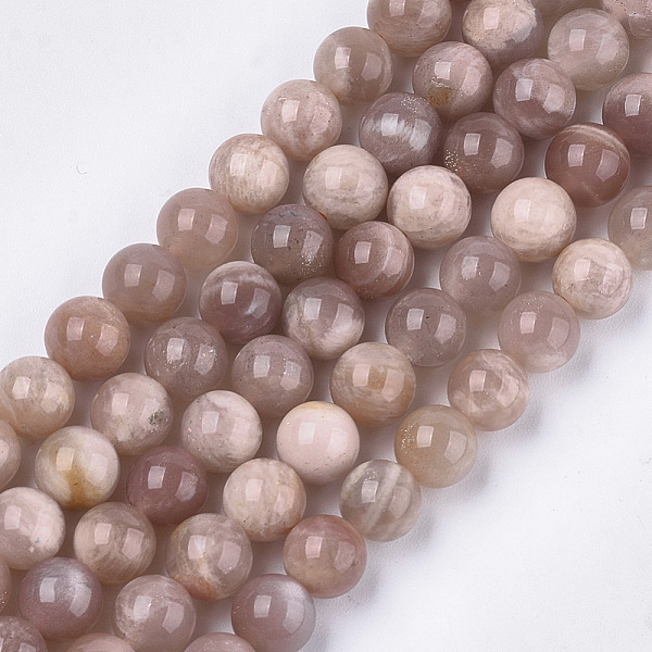 PandaHall Natural Sunstone Beads Strands, Grade A, Round, 10mm, Hole: 1mm, about 38~39pcs/strand, 15.3 inch Sunstone Round