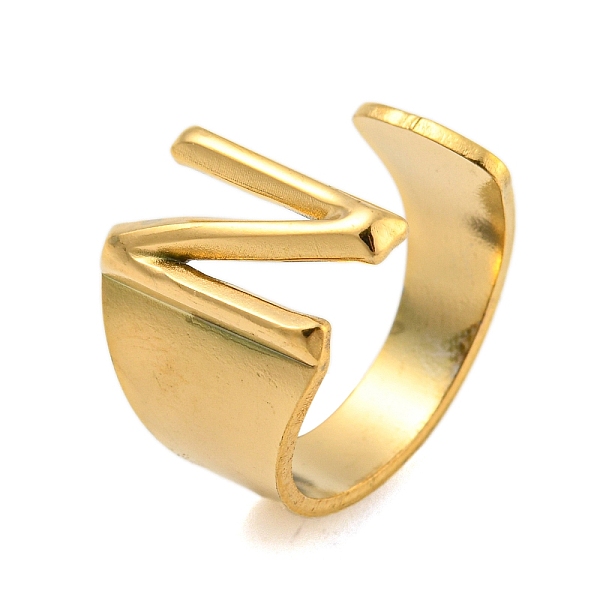 

PandaHall Vacuum Plating 201 Stainless Steel Cuff Rings, Letter N, Inner Diameter: 18mm 201 Stainless Steel Letter N