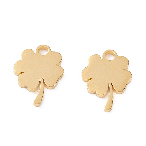 

PandaHall 201 Stainless Steel Pendants, Manual Polishing, Clover Vacuum Plating , Real 18K Gold Plated, 16x12x1.5mm, Hole: 2mm 201 Stainless...