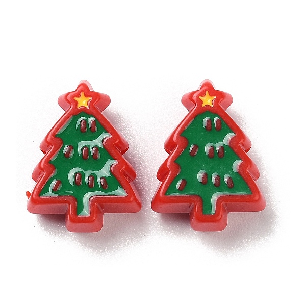 

PandaHall Christmas Decorations Theme Opaque Acrylic Bead with Enamel, Green, Christmas Tree, 23x17x8.5mm, Hole: 3.5mm Acrylic Christmas...