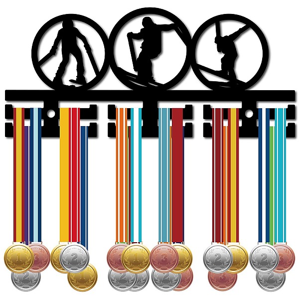 

PandaHall Acrylic Medal Holder, Medal Display Hanger Rack, Medal Holder Frame, with Standoff Pins, Sports, 130x290x10mm, Hole: 8mm Acrylic..., Black