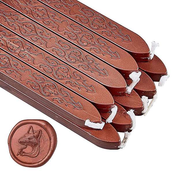 

PandaHall Sealing Wax Sticks, with Wicks, for Wax Seal Stamp, Sienna, 91x12x11.8mm Wax Brown