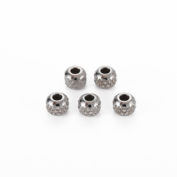 

PandaHall 201 Stainless Steel Beads, Column, Cadmium Free & Nickel Free & Lead Free, Rondelle, Stainless Steel Color, 4x3.5mm, Hole: 1.6mm...