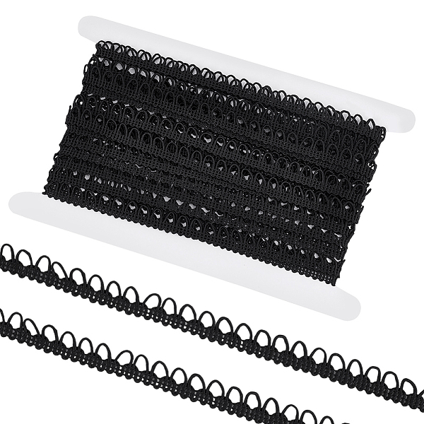 10 Yards Polyester Braided Trims with Elastic Button Loops