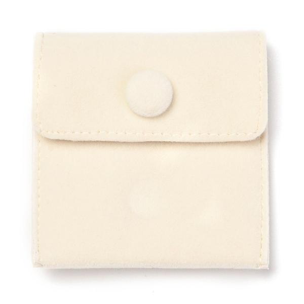 

PandaHall Square Velvet Jewelry Bags, with Snap Fastener, PapayaWhip, 6.7~7.3x6.7~7.3x0.95cm Velvet Orange